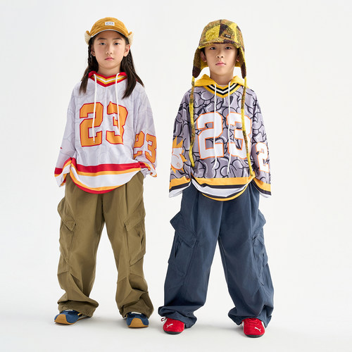 FUJAM潮牌童装儿童街舞潮服嘻哈套装少儿hiphop演出服男女童秋季
