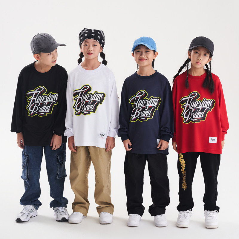 服酱童装美式速干运动长袖T恤少儿街舞bboy滑板hiphop宽松打底衫,童装/婴儿装/亲子装,T恤,淘宝优惠券,粉丝福利购,淘宝优惠卷