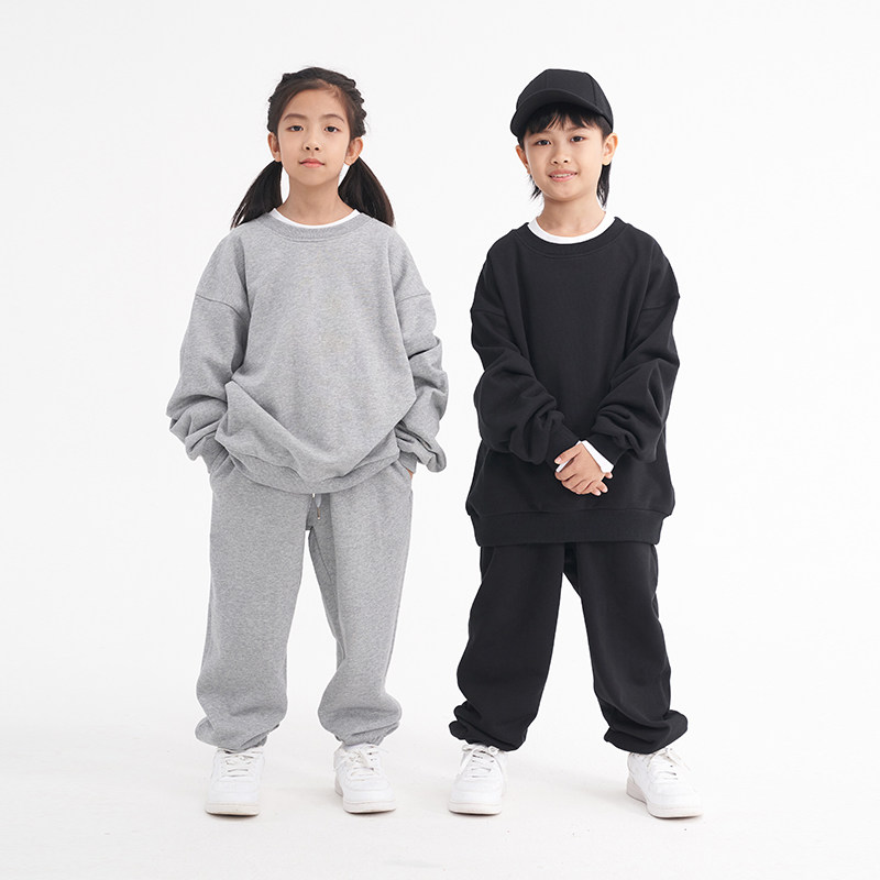 服酱潮牌儿童装宽松嘻哈街舞运动卫裤男女童长袖卫衣帅气炸街套装