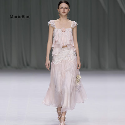 MarieElie夏显瘦桑蚕丝两件套