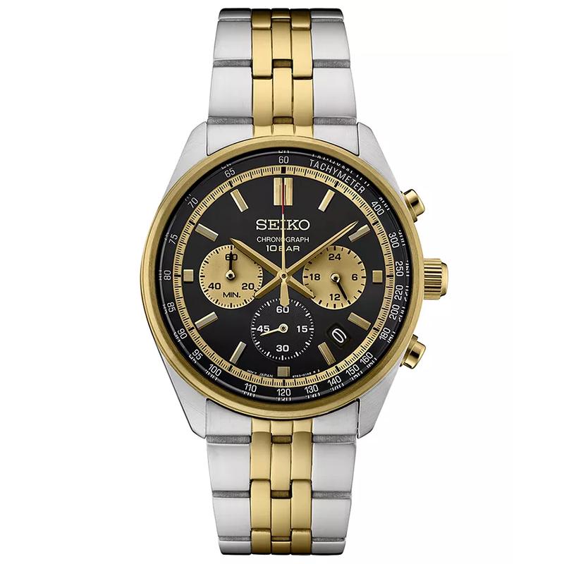 Seiko/精工男士经典双色不锈钢表盘机械腕表mm