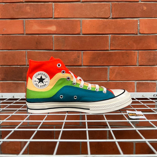 代购Converse Chuck 70 Hi匡威高帮运动板鞋帆布鞋透气彩虹多层