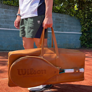 Wilson Showman Leather威尔胜皮革网球包可拆卸单肩手提新款 正品