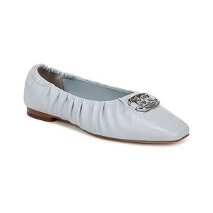 轻便舒适软底透气浅蓝色皮革方头 Edelman女士平底鞋 代购 Sam