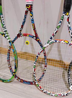 代购Wilson x Britto威尔胜联名限定Clash 100L 爱心花色涂鸦网