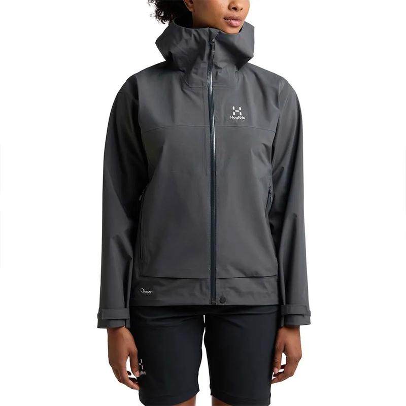 代购HAGLOFS女士冲锋衣防水防风透气硬壳外套立领长袖户外夹克