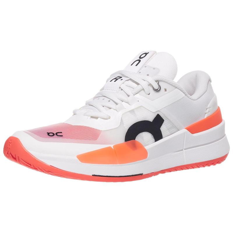 ON昂跑女士网球鞋高支撑缓震回弹耐磨外底防滑抓地白色橙色轻质