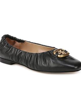 代购Sam Edelman女士平底鞋轻便舒适透气软底黑色皮革方头