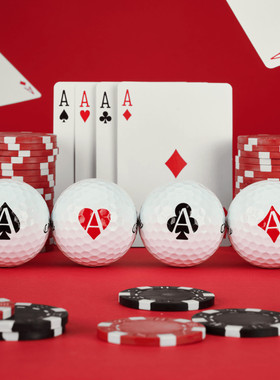 代购Callaway Supersoft Aces 卡拉威限量版扑克牌果岭高尔夫球