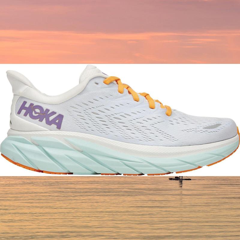 Hoka OneOne Clifton 8休闲跑步鞋潮流2024上新女款圆头经典软底