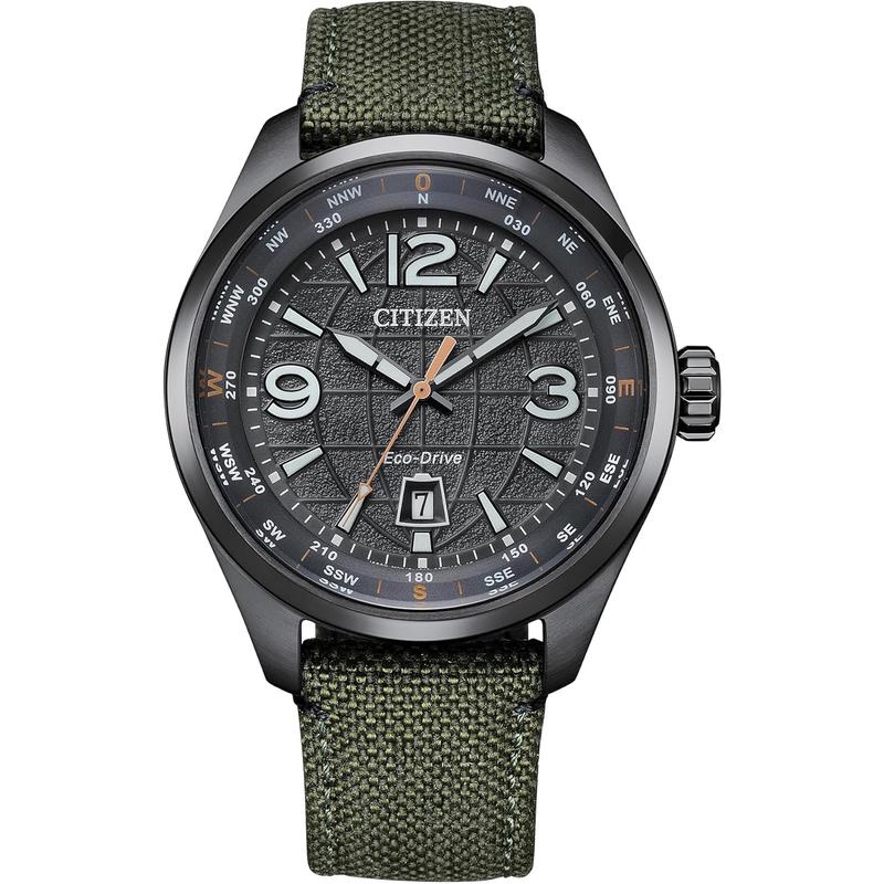 Citizen/西铁城男士运动休闲腕表防水 EcoDrive机芯不锈钢表壳尼