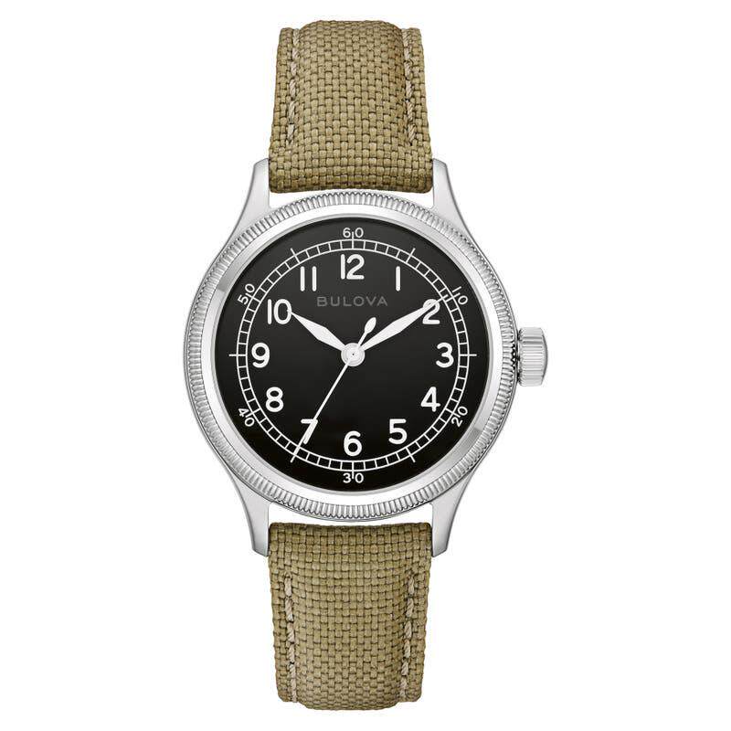 海外代购BULOVA/宝路华男士手表欧美腕表尼龙表带自动上链