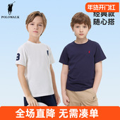 t恤纯棉儿童polo衫 夏季 25新款 polowalk男女童短袖 装 上衣莱赛尔