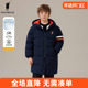 WALK童装 男童羽绒服长款 2025新款 POLO 冬季 儿童外套连帽保暖