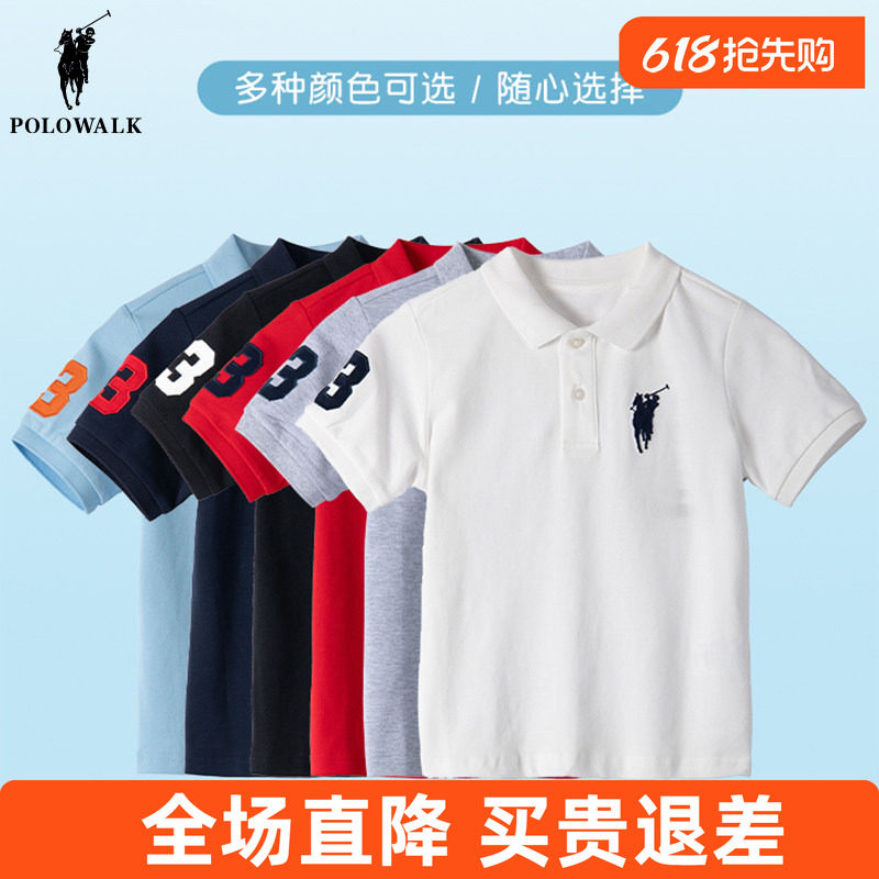 儿童t恤短袖polo衫薄款上衣