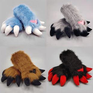 手工漫展cosplay可爱萌系fursuit兽装散件道具卡通龙爪兽爪子手套