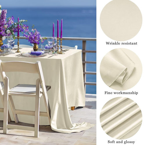 高档酒店宴会婚庆纯色长方形桌布