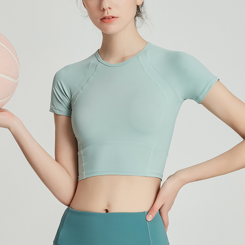 瑜伽健身透气亲肤运动短款上衣