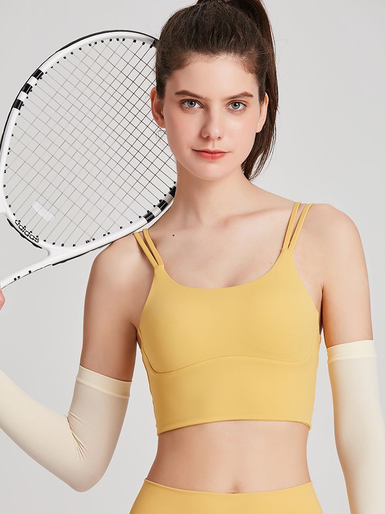 裸感亲肤瑜伽背心防震运动内衣