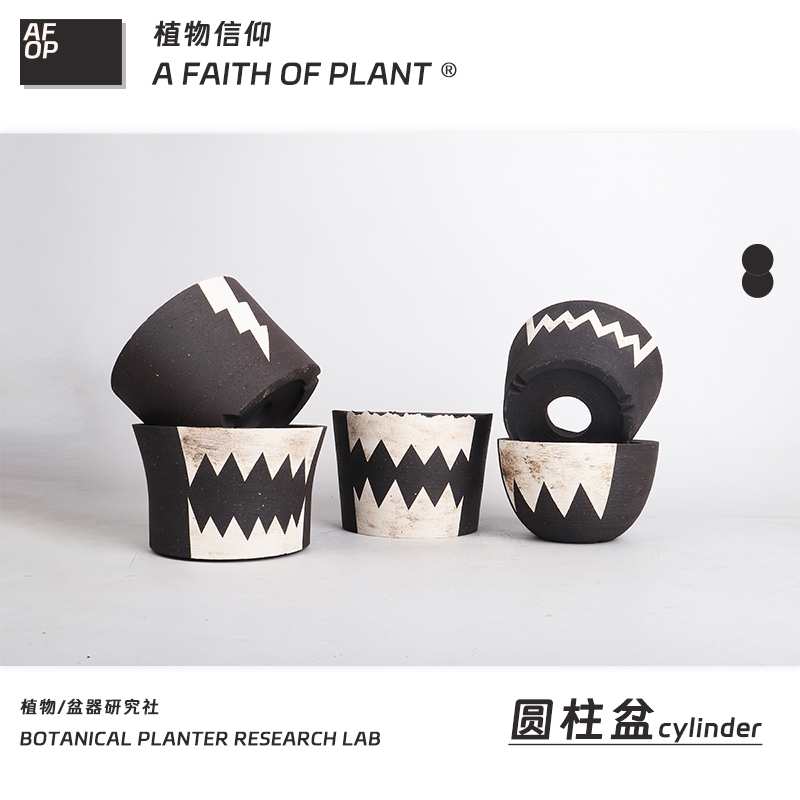 手工陶瓷透气粗陶潮流植物花盆