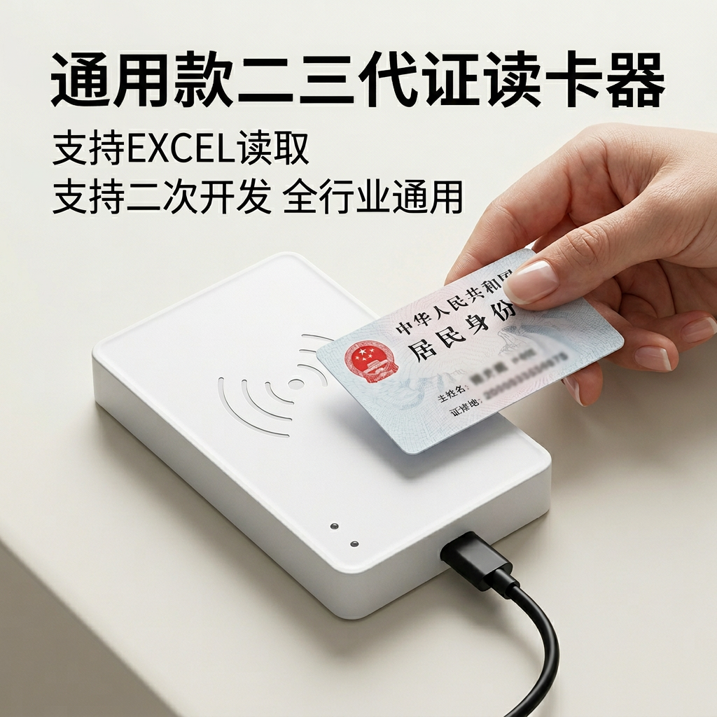 三代身证阅读器建筑医疗华视精伦神思新中新华旭普天通用款读卡器 - 实物图