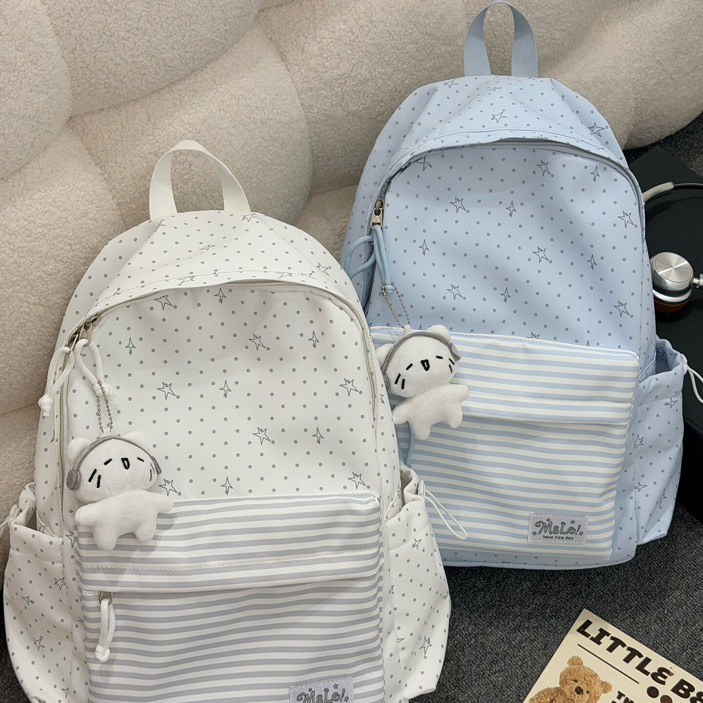 日本进口女学生星星大容量双肩包