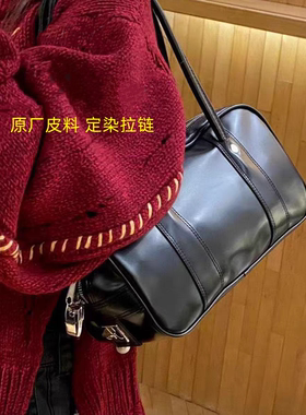 {Comme Design Gift} CDG 合成皮双层拉链 单肩包 手提包 制服包