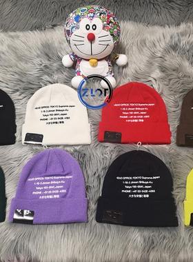 渠道货ZLOT 19FW HQ Beanie Box Logo字母刺绣冷帽 针织帽 毛线帽