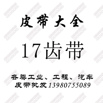 17x1020Li1030Li1041Li1036Li齿皮带17x1052Li1067Li1082Li1060Li