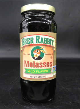 Brer Rabbit Molasses美国黑蔗糖浆浓缩淡味糖蜜烘焙原料355ml