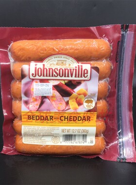 Johnsonville Beddar Cheddar Smoked Sausage切达奶酪烟熏味香肠