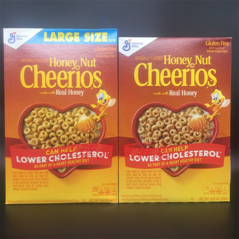 Honey Nut Cheerios Cereal蜂蜜坚果燕麦圈早餐麦片