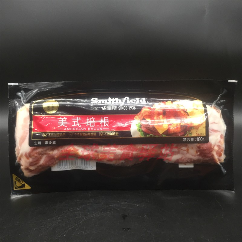 American Bacon史蜜斯生制美式培根早餐手抓饼烟肉片Smithfield 粮油调味/速食/干货/烘焙 培根 原图主图