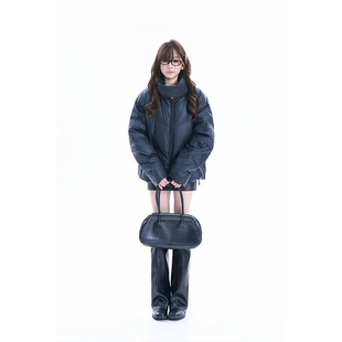 kk soul美式复古解构分割90白鸭绒羽绒服女冬季保暖短款面包服潮