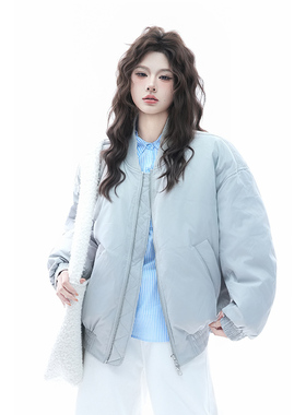 kk soul冬季户外休闲运动棒球服外套女加厚保暖90白鸭绒羽绒服潮