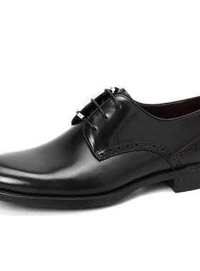 沙驰男鞋专柜正品2023春季款轻质底舒适牛皮系带正装皮鞋41T3B810