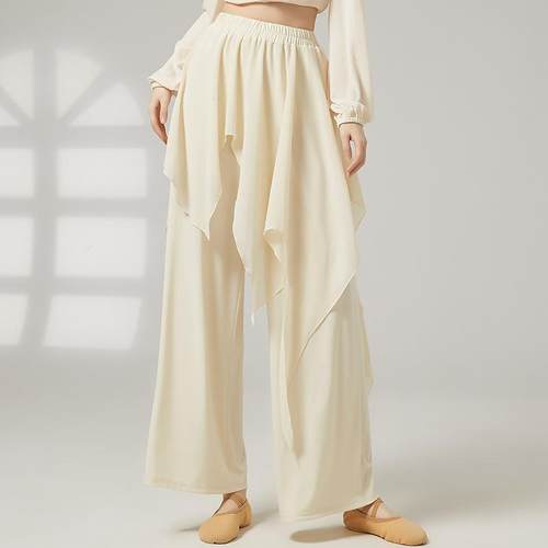 阔腿裤练功裤裙飘逸宽松拼接女古典舞服演出服现代舞新款舞蹈