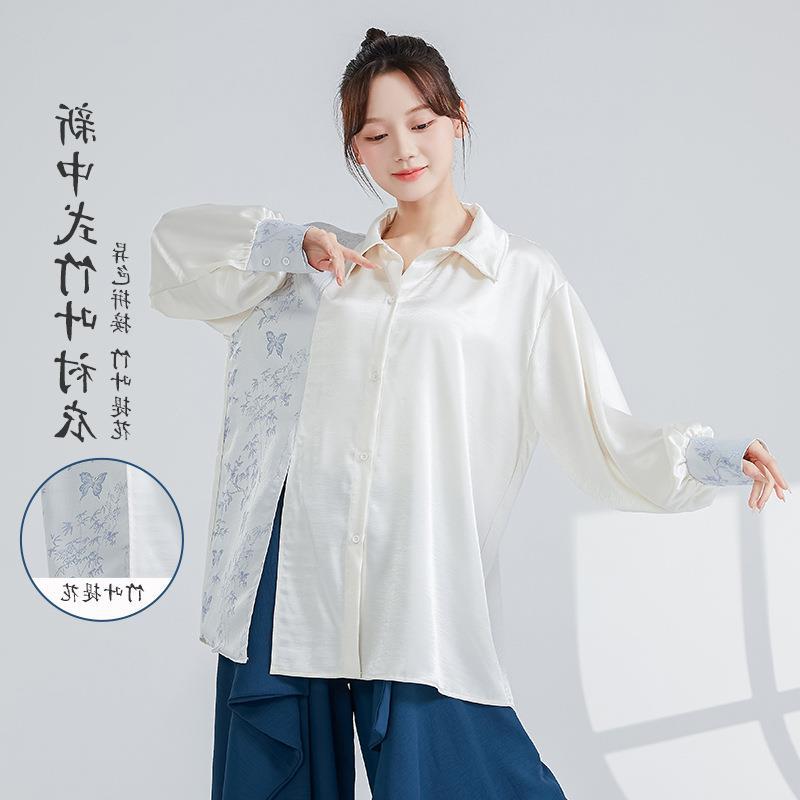 新款服女上衣竹叶中式舞蹈