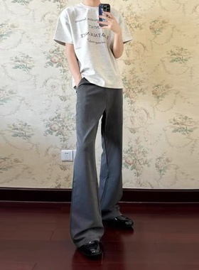 【Einsamer Richer 】25ss 进口面料垂感微喇西裤男女同款