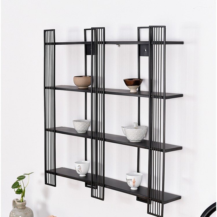 特价 进口美式复古木制家居装饰架子隔板北欧风简约铁艺置物架