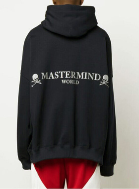 25秋冬卫衣上衣连帽宽松MASTERMIND world反光印花骷髅外套
