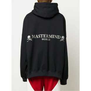 25秋冬卫衣上衣连帽宽松MASTERMIND world反光印花骷髅外套