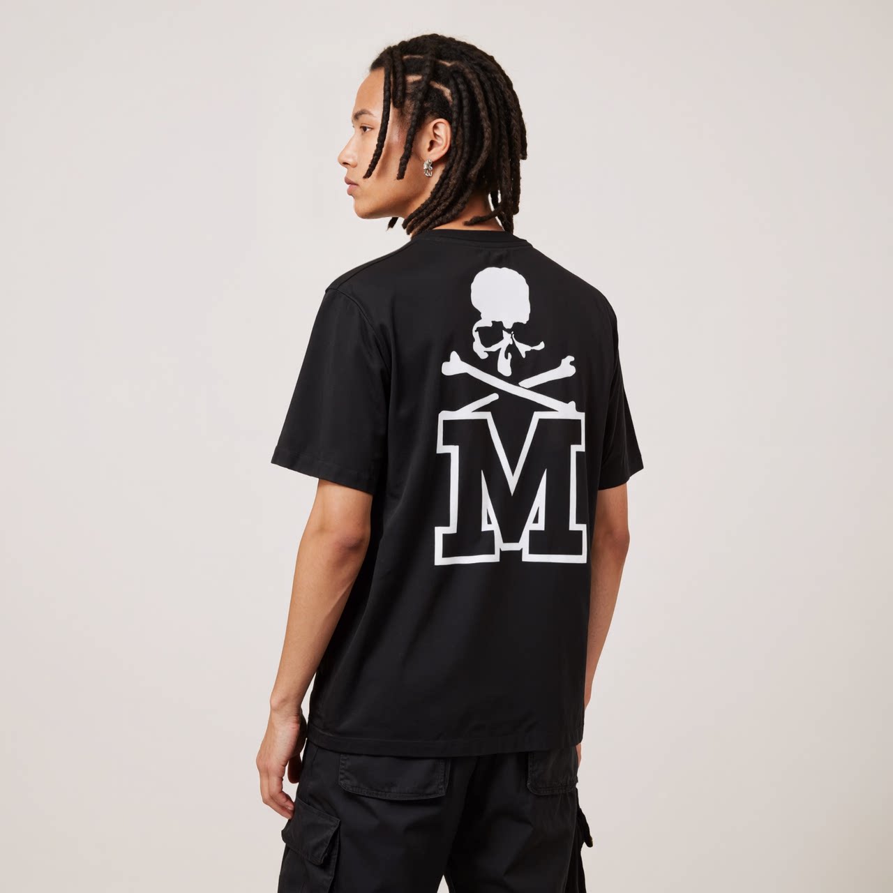 26款mmj潮牌半袖 纯棉T恤衫 暗黑风骷髅头印花短袖男宽松街头潮牌