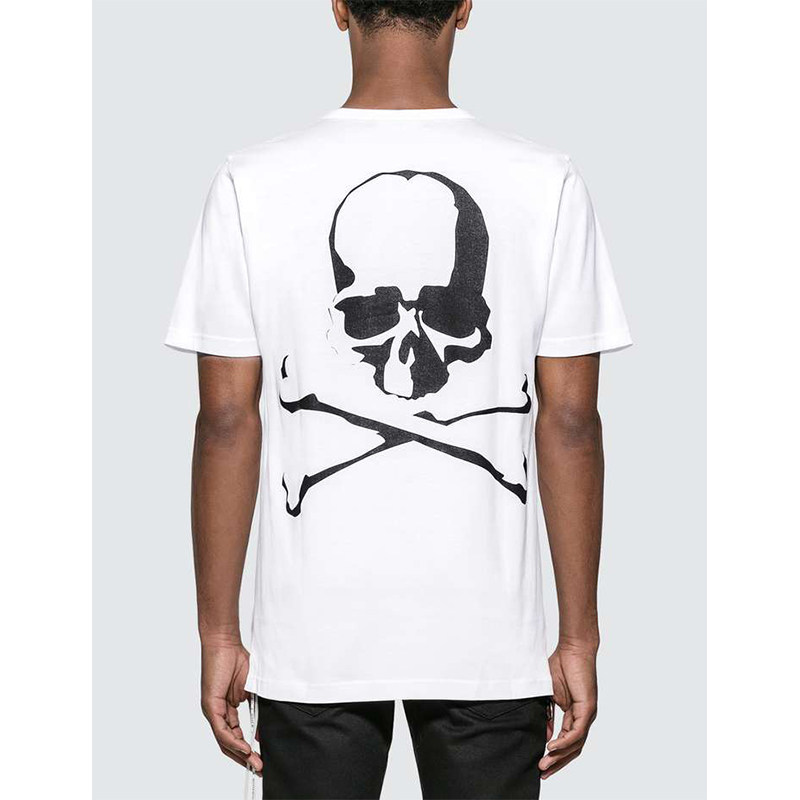 日本mmj mastermind world logo print t shirt哈雷机车骑行白t恤