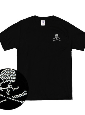 2024S Mastermind水钻WORLD高街宽松贴烫钻 骷髅头MMJ圆领短袖T恤