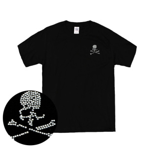 T恤 骷髅头MMJ圆领短袖 2024S Mastermind水钻WORLD高街宽松贴烫钻