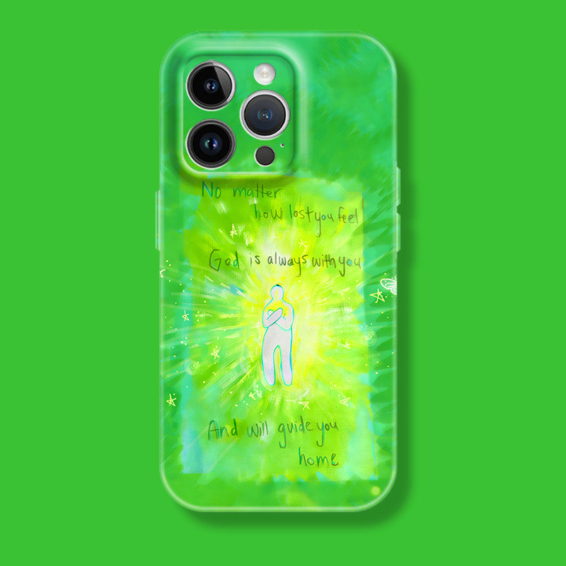 个性绿色受伤的心男女趣味苹果iphone17promax适用16pro透明15plus/xs/14全包菲林软壳华为小米荣耀13手机壳