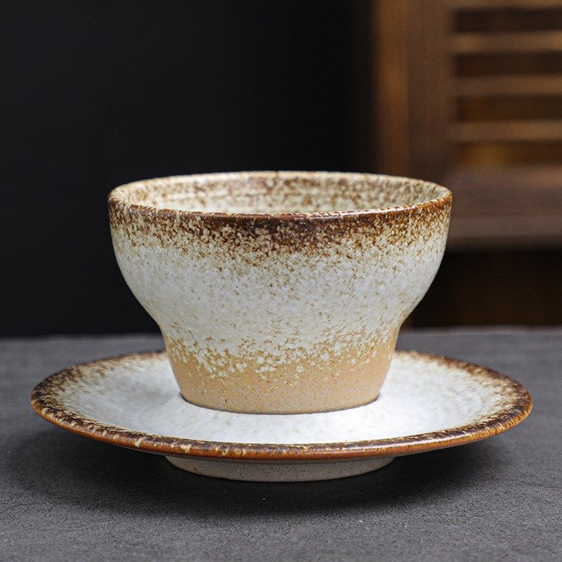 粗陶浓缩咖啡杯碟套装日式复古茶杯主人杯大号品茗杯创意手工水杯,餐饮具,咖啡杯,淘宝优惠券,粉丝福利购,淘宝优惠卷