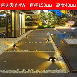 LE户外步道灯桥面栈道灯台阶防水龟背灯单侧发光地灯明装地脚灯