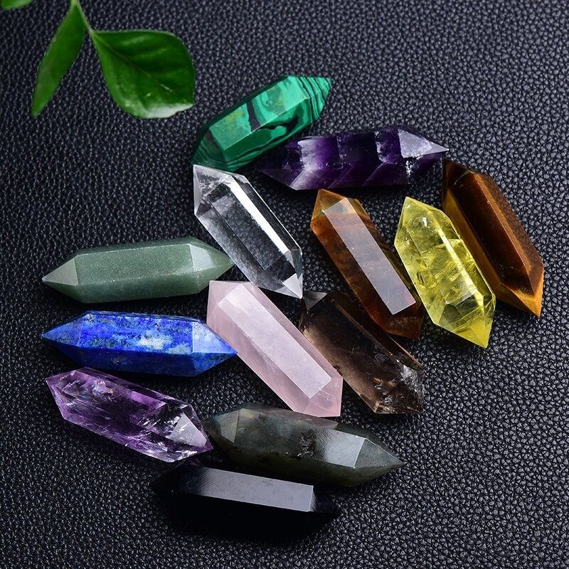天然水晶柱 双尖六棱柱白水晶 粉 紫水晶原石打磨工艺品,特色手工艺,其他特色工艺品,淘宝优惠券,粉丝福利购,淘宝优惠卷